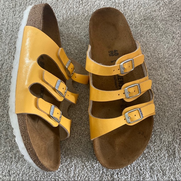 Birkenstock Shoes - Birkenstock Women's Florida Fresh Birko-Flor Sandal S 40 Graceful Amber Yellow